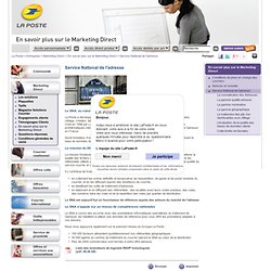 La Poste - SNA - Service national de l'adresse