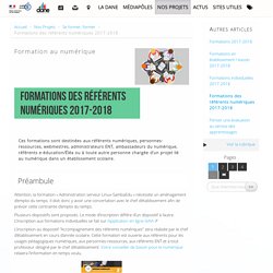 Formations des référents numériques 2016-2017 - Délégation académique au numérique éducatif