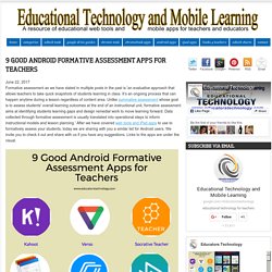 9 Good Android Formative Assessment Apps for Teachers