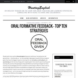 Oral Formative Feedback – Top Ten Strategies