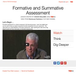 Formative and Summative Assessment