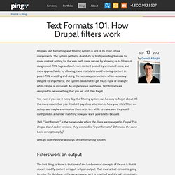 Text Formats 101: How Drupal filters work