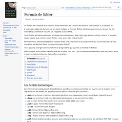 Formats de fichier — Wikicyb