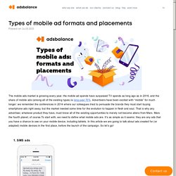 Types of mobile ad formats and placements - Adsbalance
