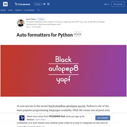 Auto formatters for Python □‍□□ – 3YOURMIND-Tech