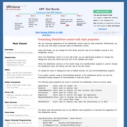 Formatting DetailsView control with style properties
