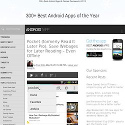 Pocket (formerly Read It Later Pro) Android App Review by AndroidTapp