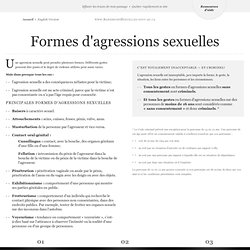 Formes d'agressions sexuelles