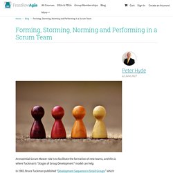 Forming, Storming, Norming and Performing in a Scrum Team
