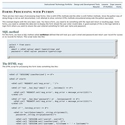 Forms Processing with Python