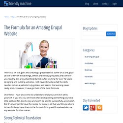 The Formula for an Amazing Drupal Website