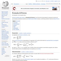 Formula di Perron