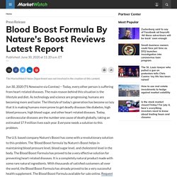 Blood Boost Formula By Nature's Boost Reviews Latest Report