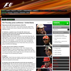 The Official F1™ Website - Driver Press conference