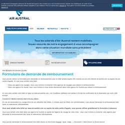 Formulaire de demande de remboursement - Air Austral