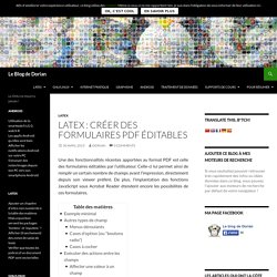 LaTeX : créer des formulaires PDF éditables