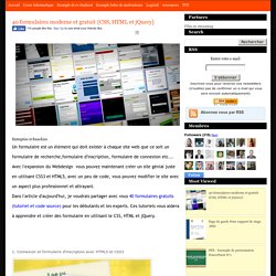 40 formulaires moderne et gratuit {CSS, HTML et jQuery}