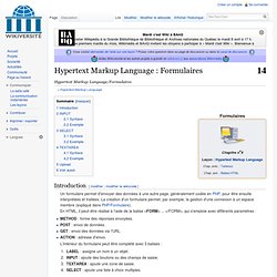 Hypertext Markup Language/Formulaires