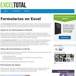 Formularios en Excel