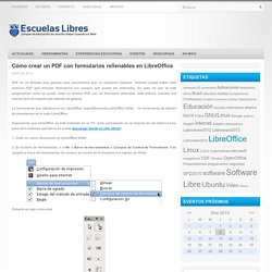 Cómo crear un PDF con formularios rellenables en LibreOffice