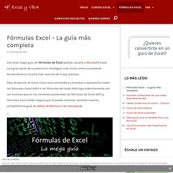 Fórmulas Excel - La guía más completa