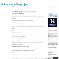 8 useful Excel formulas for Computer Assisted Reporting « Online journalist project