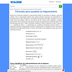 Fórmulas para ayudarle en trigonometría