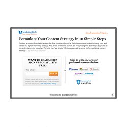 Formulate Your Content Strategy in 10 Simple Steps