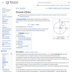 Formule d'Euler