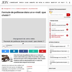 Formule de politesse dans un e-mail : que choisir ?