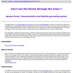Apache Forrest - a website generating application