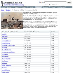 Fort Laramie - Old Time Radio Shows - OTR