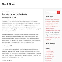 Fortnite: Locate the Car Parts – Theuk FInder