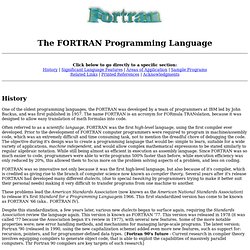The FORTRAN Programming Language