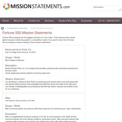 Fortune 500 Mission Statements