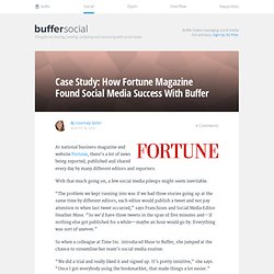Case Study: How Fortune Magazine Found Social Media Success With Buffer - - The Buffer Blog
