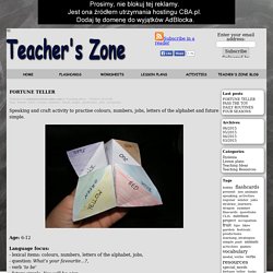 FORTUNE TELLER - Teacher's Zone Blog - Teacher's Zone