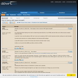 Optimizing Wi-fi Signal Strength DD-WRT