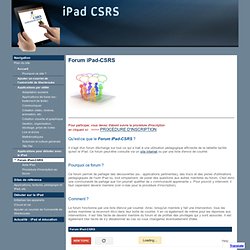 Forum iPad-CSRS - iPad CSRS