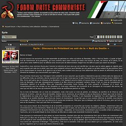 Forum Unité Communiste: Syrie