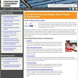Top 50 Forums and Blogs About Green Construction » Construction Management Degree