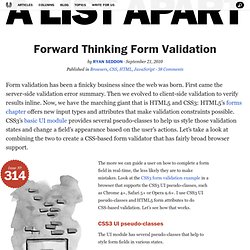 Forward Thinking Form Validation