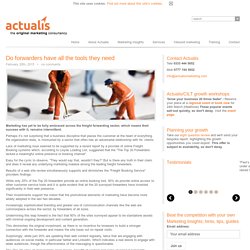 Do forwarders have all the tools they need - Actualis