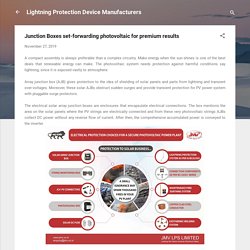 Junction Boxes set-forwarding photovoltaic for premium results