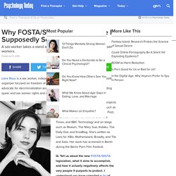 Why FOSTA/SESTA Harms Those It Supposedly Serves