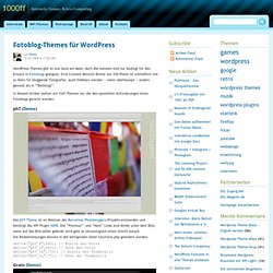 Fotoblog-Themes für Wordpress — 1000ff
