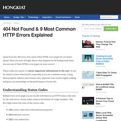 404 Not Found & 9 Most Common HTTP Errors Explained