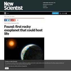 Found: first rocky exoplanet that could host life