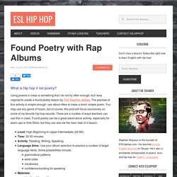 Found Poetry with Rap Albums