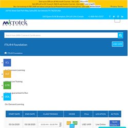 ITIL Foundation Certification Course